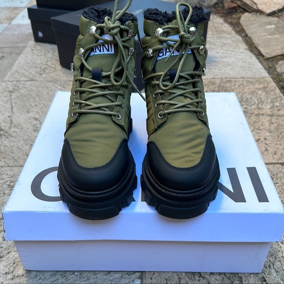 GANNI Kalamata lace-up hiking boots - Picture 3 of 7